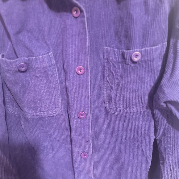 Stefano Basics corduroy deep purple button down shirt 14/16 - Picture 4 of 5